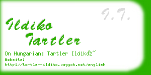 ildiko tartler business card